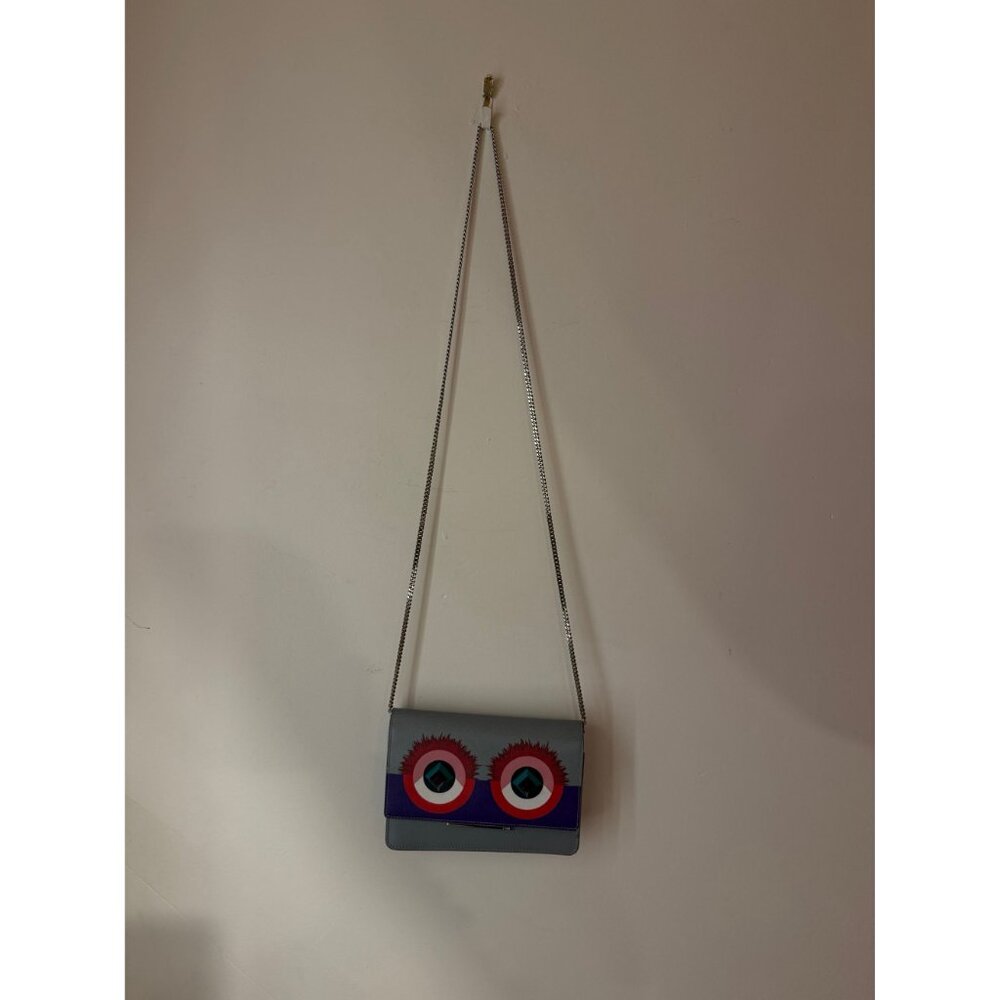 Fendi Blue Monster Wallet W/ Chain - Picture 4 of 5